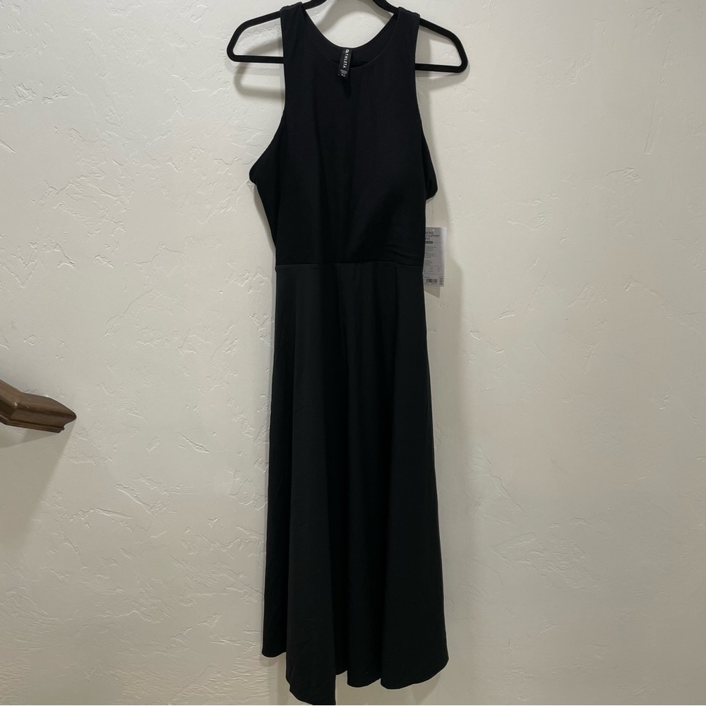 NWT Athleta Winona Midi Support Dress Women's XLT Black Fit & Flare Athletic - Picture 6 of 16